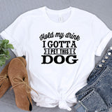 a white t - shirt with black lettering that says, i gota left this