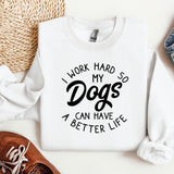 a white sweatshirt with a black print on it