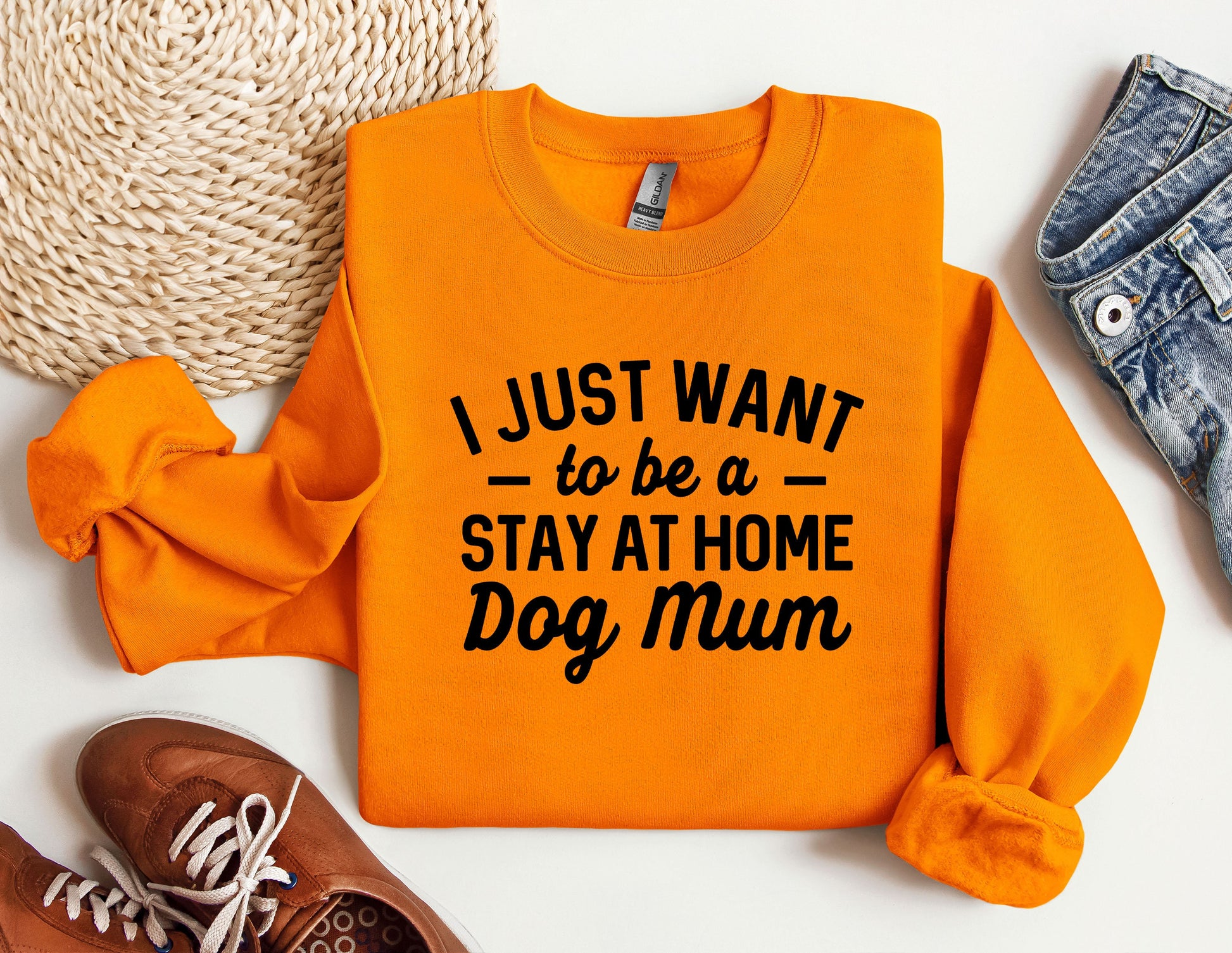 a sweater that says i just want to be a stay at home dog mum