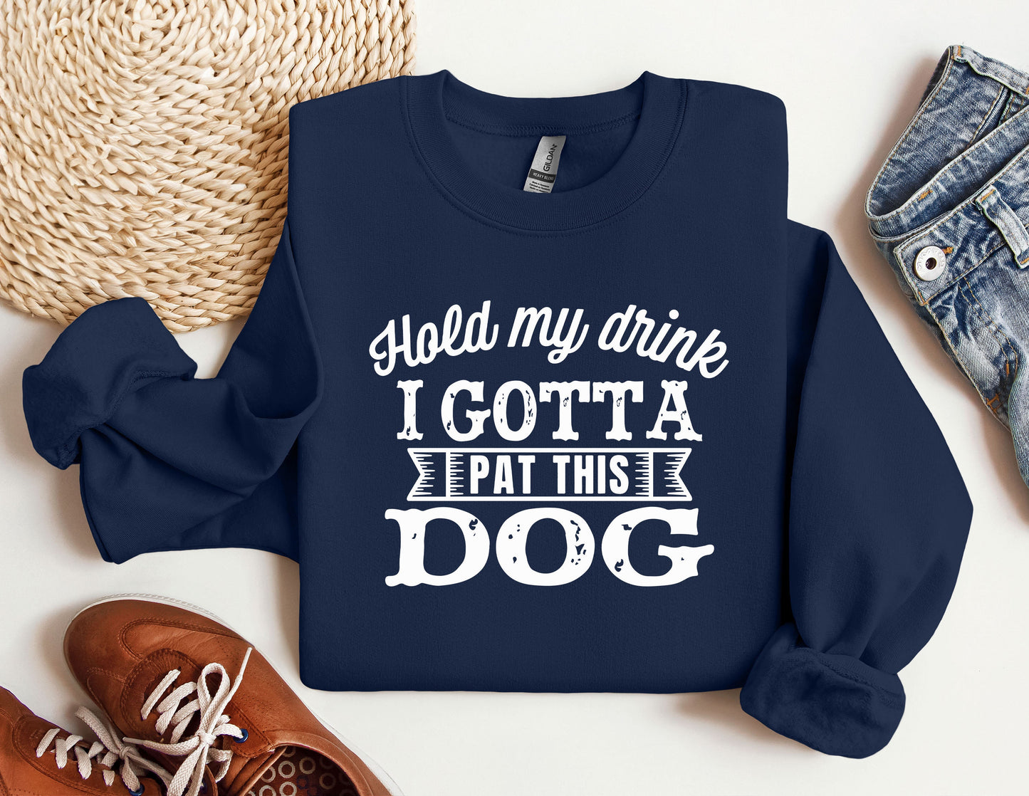 a sweatshirt that says i gota put this dog on it