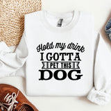 a white sweatshirt with black lettering on it