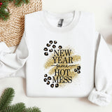 New Year Same Hot Mess Sweatshirt, New Year Sweatshirts, New Years Eve Party Sweatshirt, Retro New Year Sweatshirt, Holiday New Year Gift