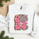 Happy New Year 2024 Sweatshirt, Christmas Gift Idea, New Year Party Hoodie, Oversized Crewneck, Christmas Hoodie Sweatshirt, 2024 Her Hoodie