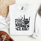 Overstimulated Nurse Club Skeleton Hand Sweatshirt, Nurse Club Sweatshirt, Team Night Shift Nurse Life Sweater Gift For New Nurse her unique