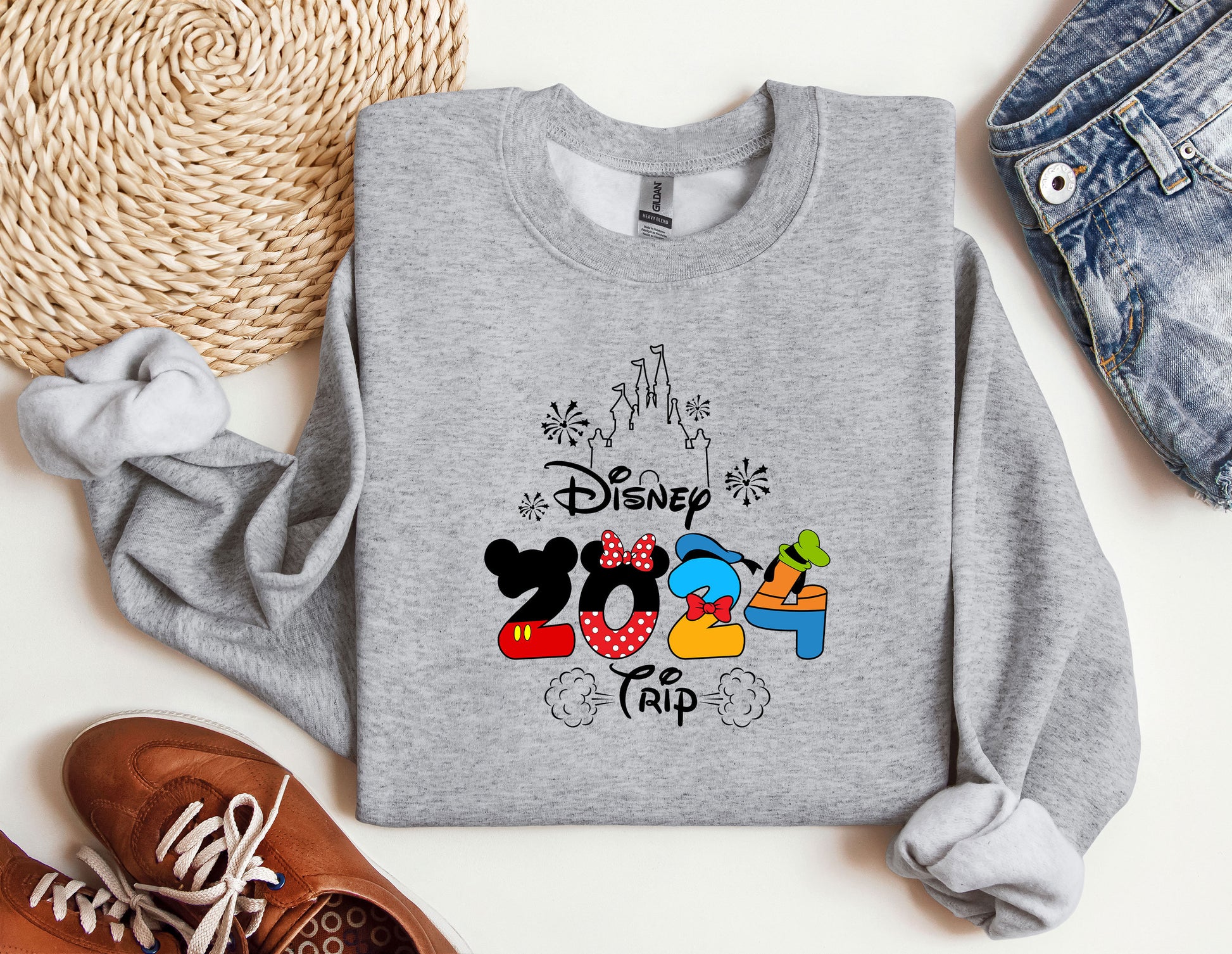 a sweatshirt with a mickey mouse design on it