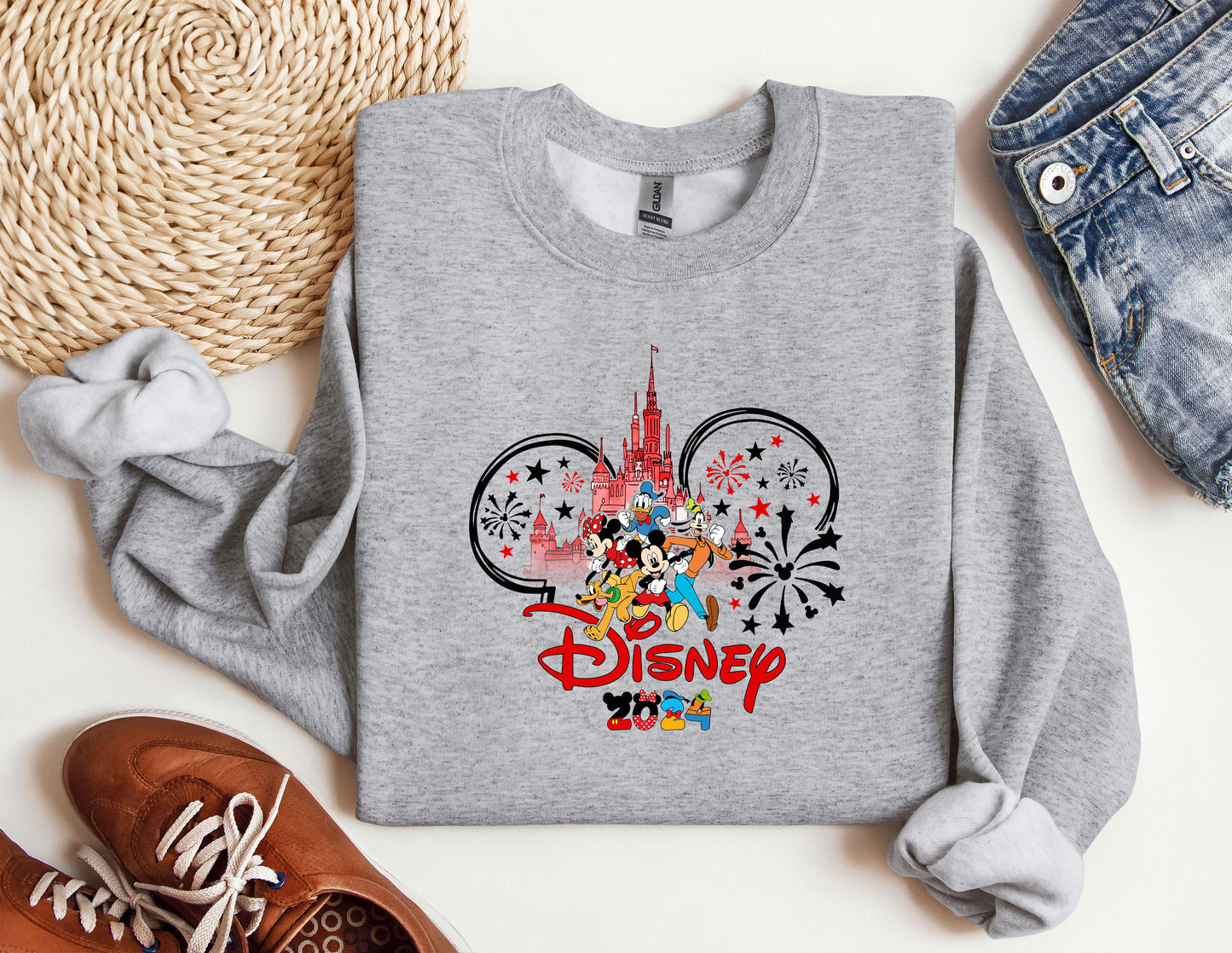 a sweatshirt with a mickey mouse design on it