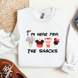 i'm here for the snacks mickey mouse shirt