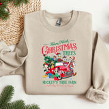 Disney Farm Fresh Sweatshirt, Mickey's Tree Farm, Mickey And Friends Christmas Sweatshirt, Christmas Disney Family, Christmas Gift