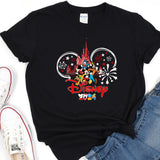 a black tshirt with mickey mouse on it