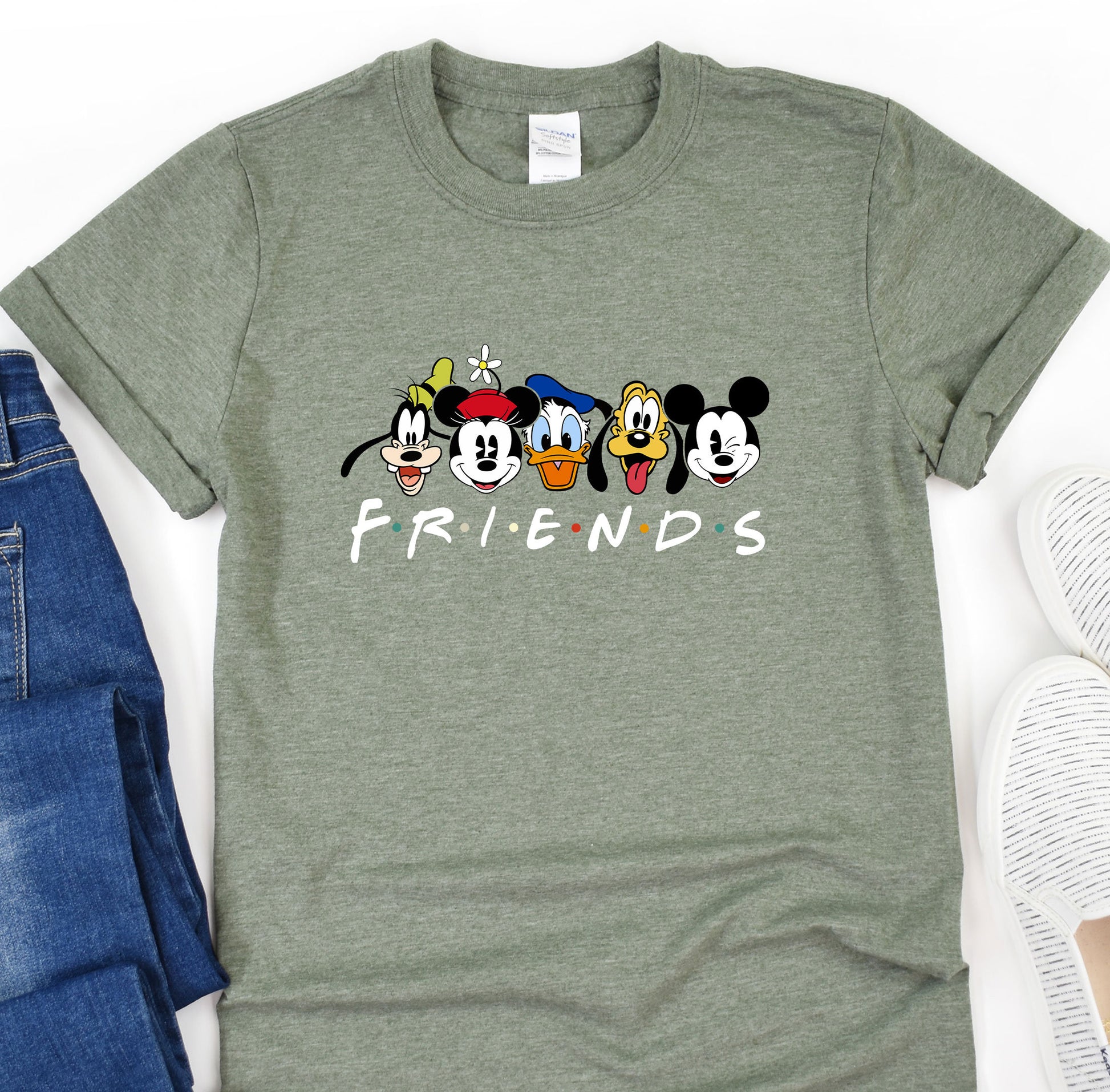 a t - shirt with mickey mouse and friends on it