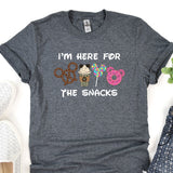 i'm here for the snacks t - shirt