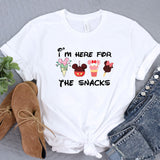 a t - shirt that says i'm here for the snacks