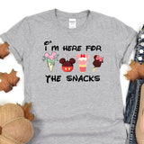 i'm here for the snacks mickey mouse shirt