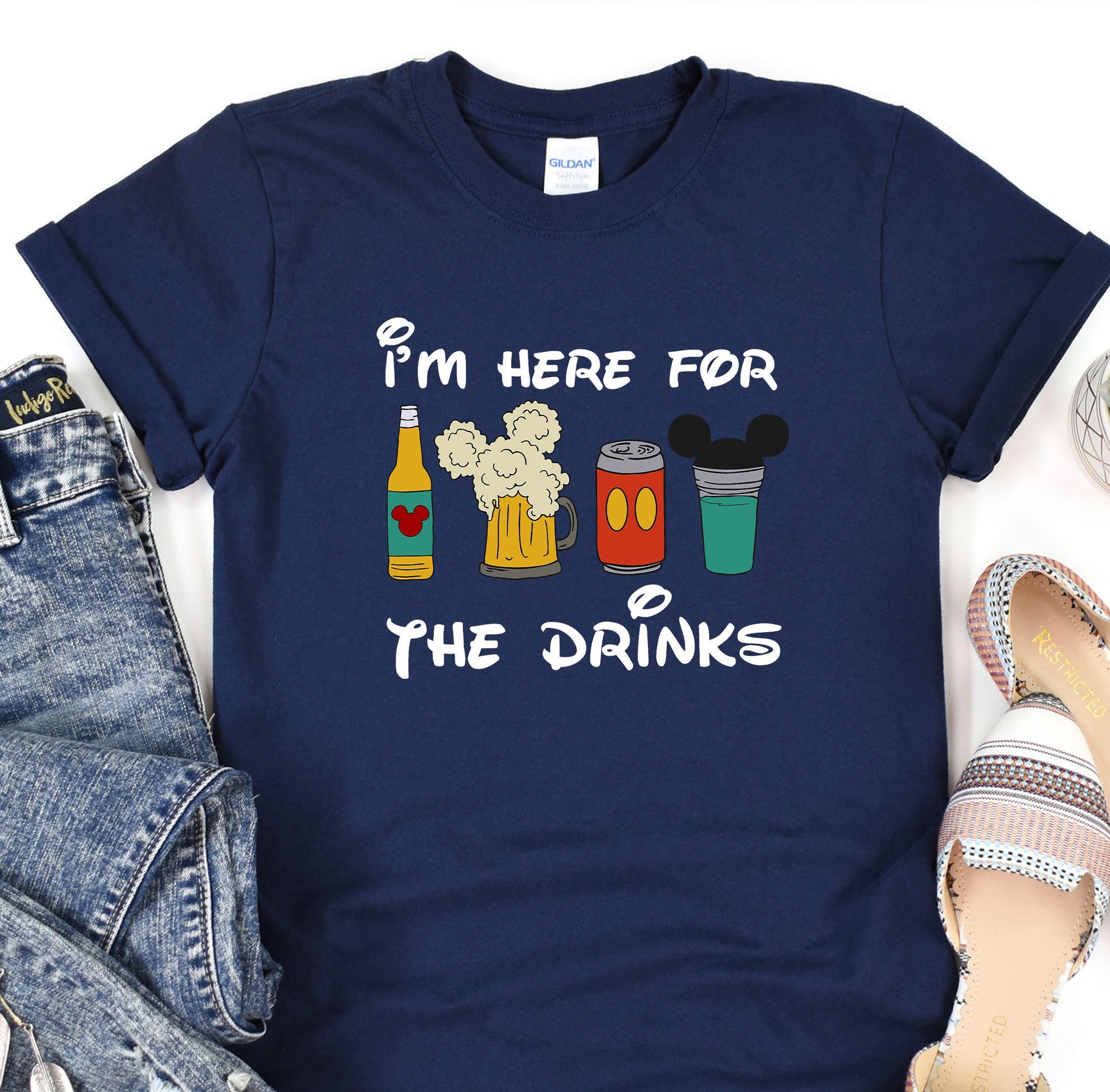 a t - shirt that says i&#39;m here for the drinks