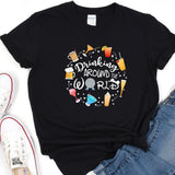 a t - shirt that says drinking around the world