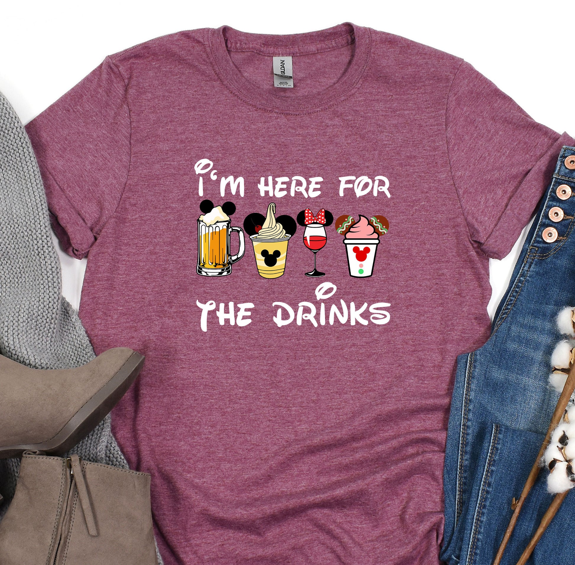 a t - shirt that says i&#39;m here for the drinks