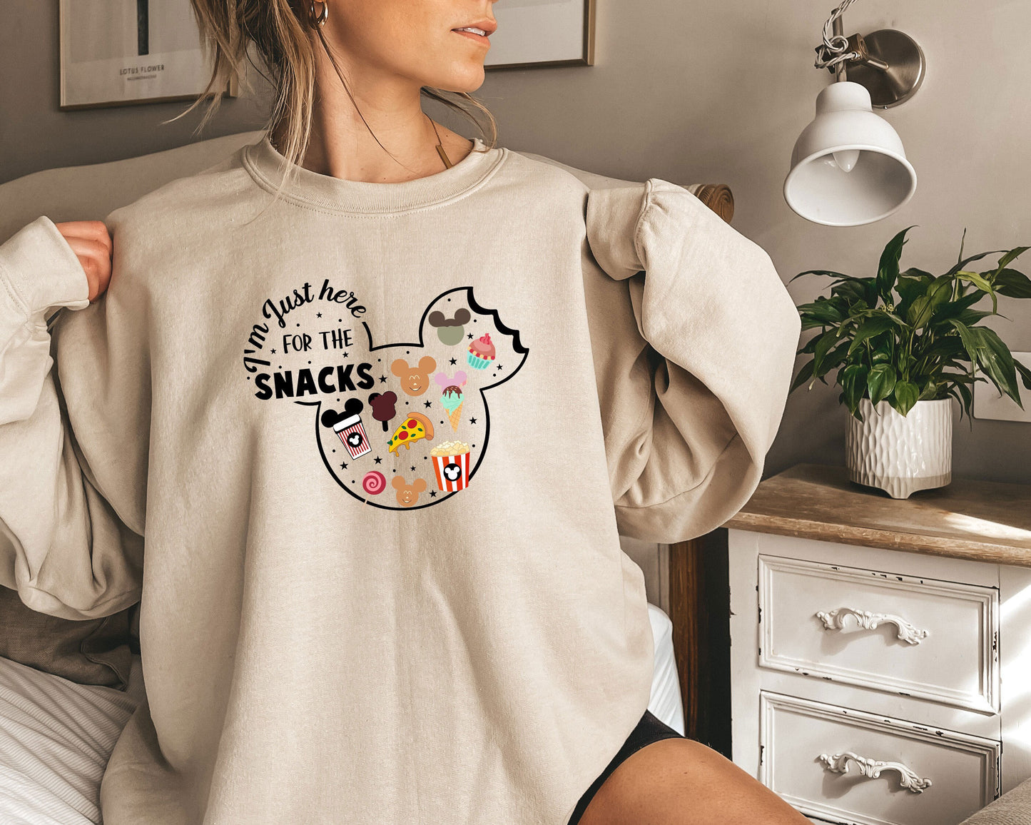 I&#39;m Here For The Snacks Sweatshirt, I am Here For The Drinks, Family Hoodie, Disney Food Beer Crewneck, Disneyland Sweatshirt, Disneyworld