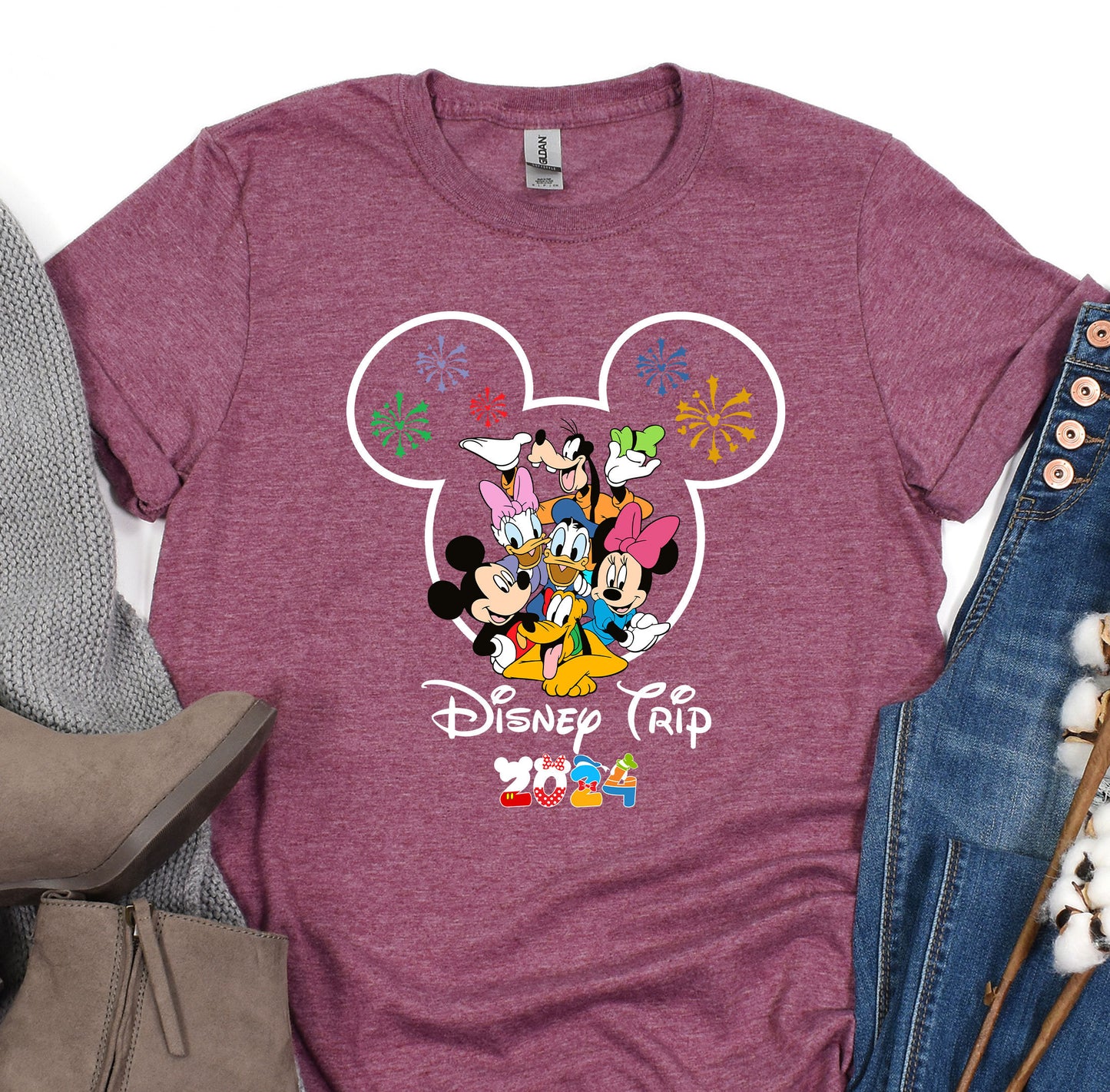 a t - shirt with mickey mouse and friends on it