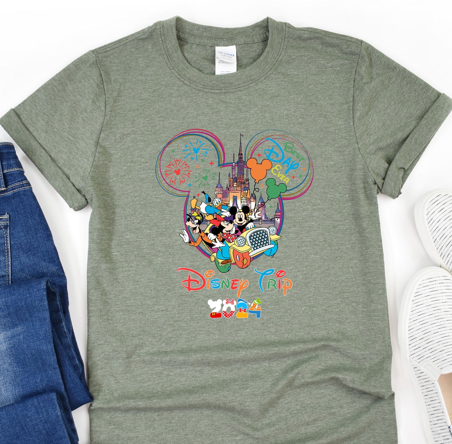 a t - shirt with mickey mouse and friends on it