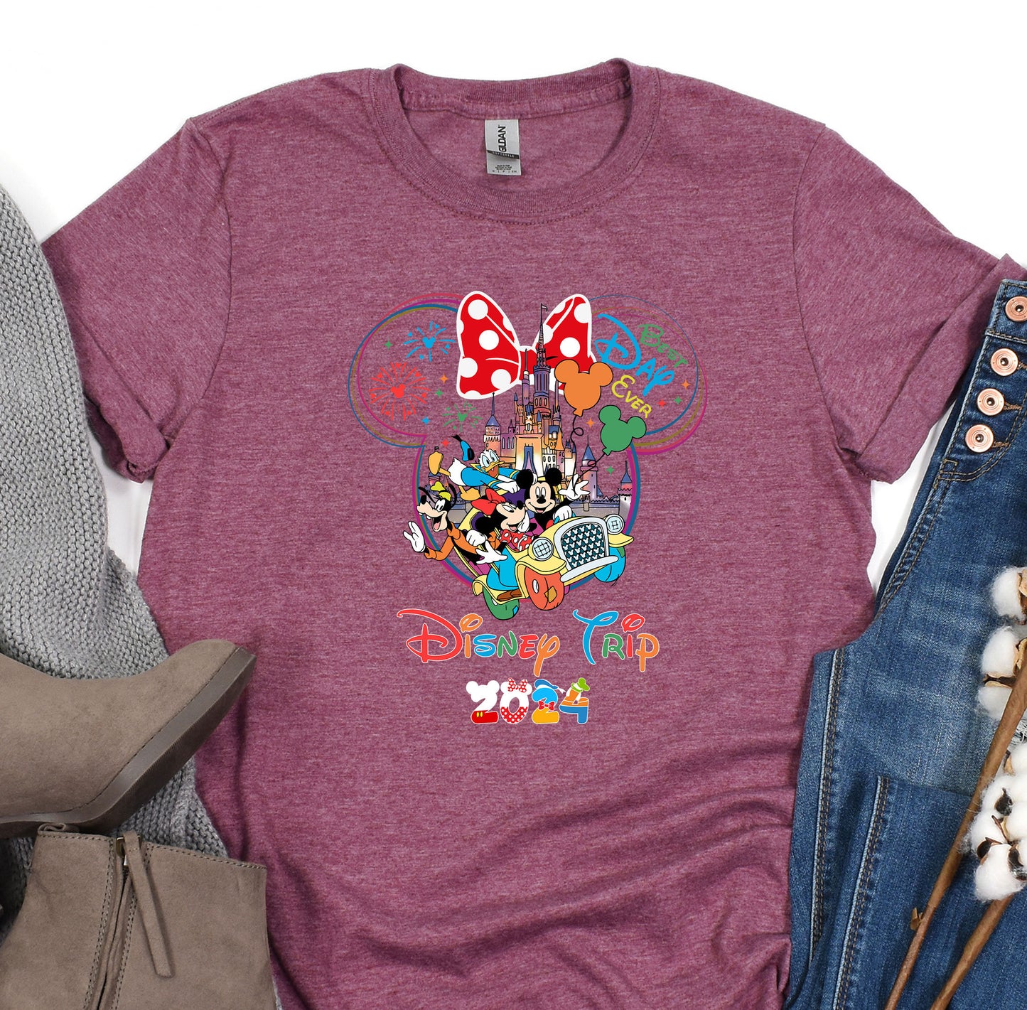 a t - shirt with mickey mouse and friends on it