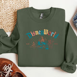 a green sweatshirt with the words'tise world'printed on it