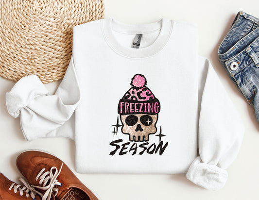 Freezing Season Christmas Sweatshirt, Freezing Winter Sweatshirt, Mom Sweatshirt, Women&#39;s Sweatshirts, Unisex Sweatshirts, Xmas Gift for her