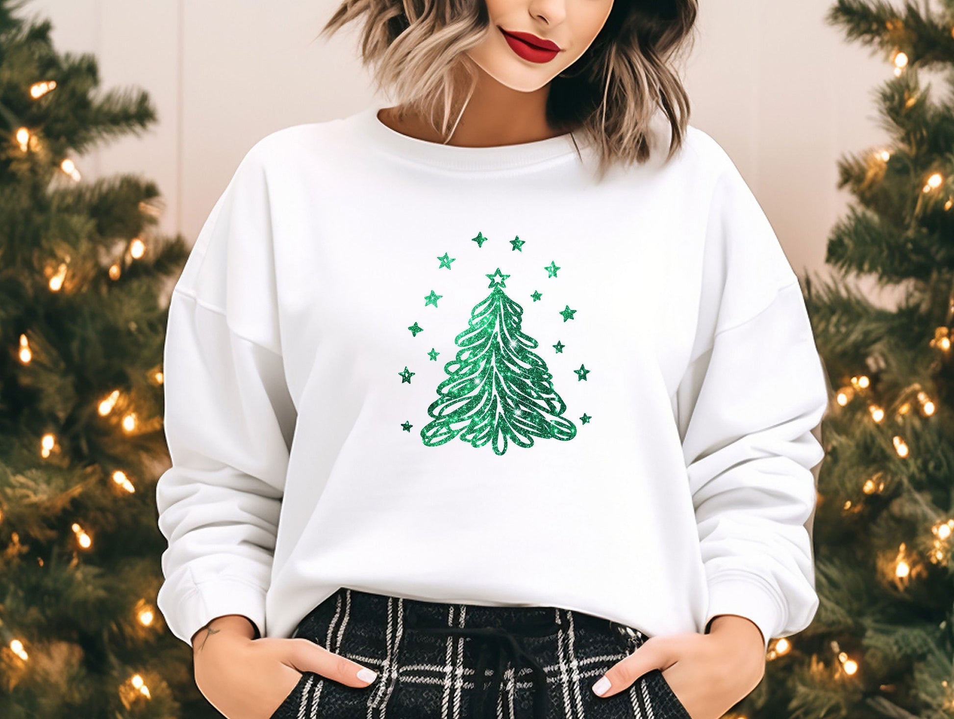 Christmas Sweatshirt, Christmas Tree Shirts, Cute Winter Sweater, Christmas Shirt for Women, Christmas Crewneck Sweatshirt, Holiday Sweater