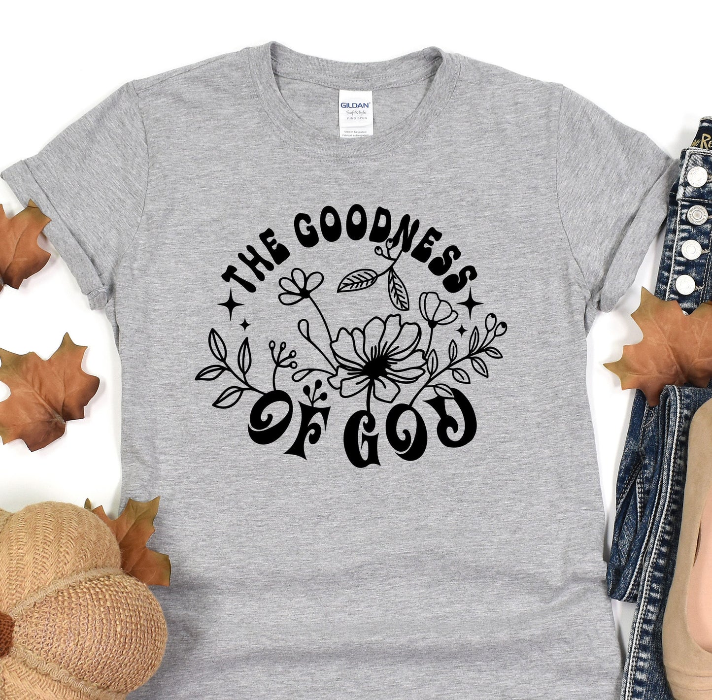 a t - shirt that says the goodness of god