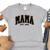 a gray shirt with the word mama on it