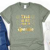 this is an image of a t - shirt with sparkle