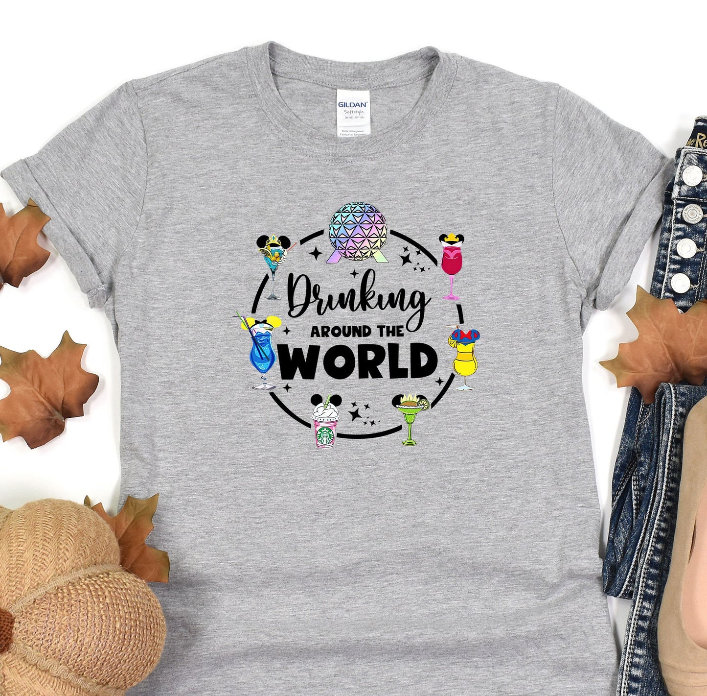 a t - shirt that says drinking around the world