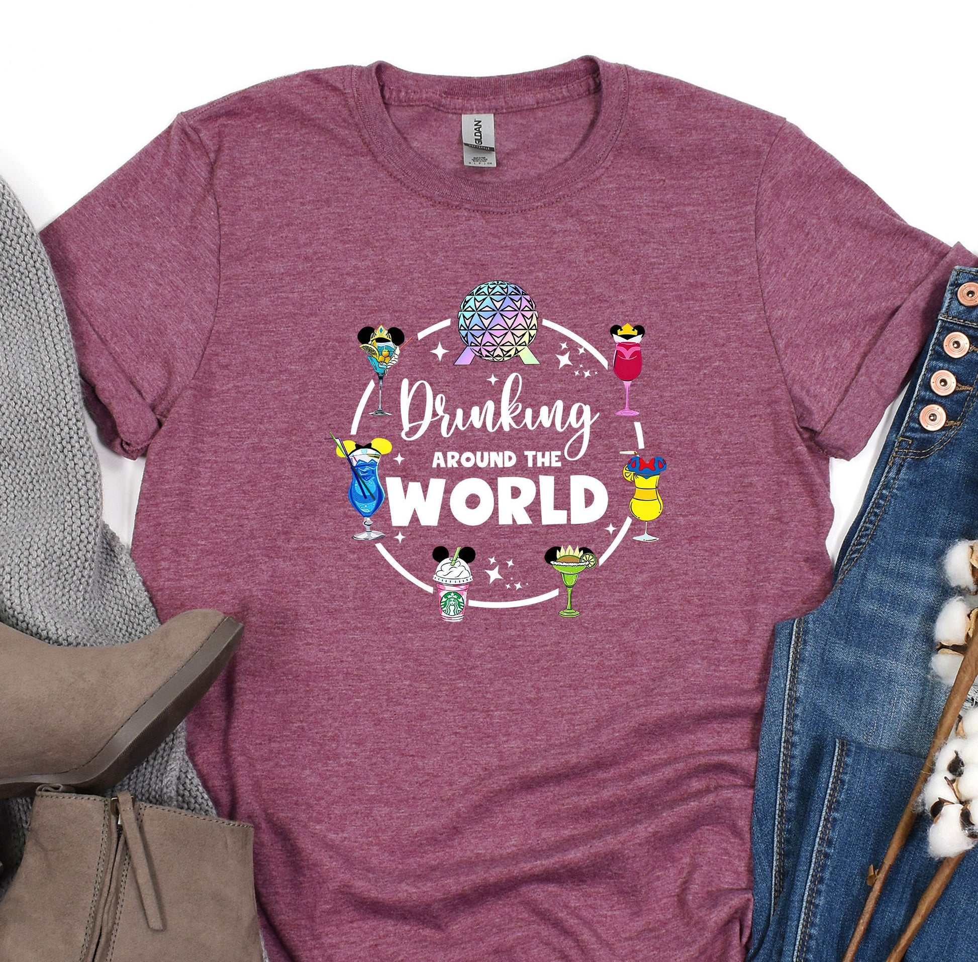 a t - shirt that says drinking around the world