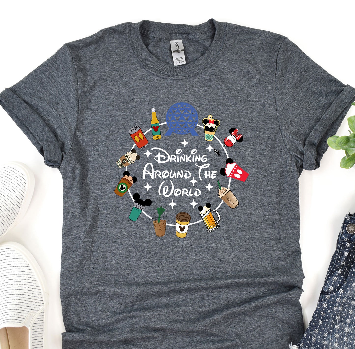 a t - shirt that says drinking around the world