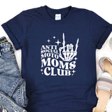 a t - shirt that says anti social movement moms club