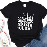 a t - shirt that says anti social moms club