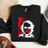 a black shirt with a picture of a man on it