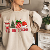 Tis The Season Christmas Sweatshirt, T is cute Christmas Hoodie, Christmas Crewneck, holiday apparel, apparel Christmas gift, Gift for her
