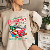 Disney Farm Fresh Sweatshirt, Mickey's Tree Farm, Mickey And Friends Christmas Sweatshirt, Christmas Disney Family, Christmas Gift