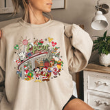 Disney Epcot World Tour Sweatshirt, Retro Disney Epcot Sweat shirt, Mickey And Friends, Epcot Center 1982 Hoodie, Drinking Around The World