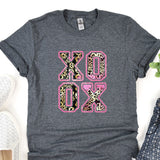 a t - shirt with the word ox oxo in leopard print