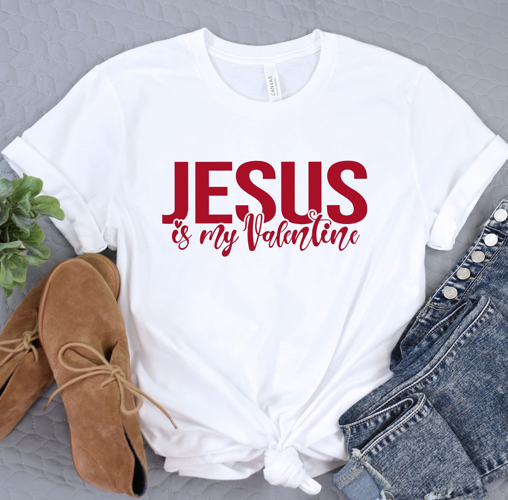 Jesus Is My Valentine Shirt, Valentine Gift Tee, Valentine Shirt for Women, Cute Valentines Shirt, Happy Valentine&#39;s Day Shirt, Gift for her