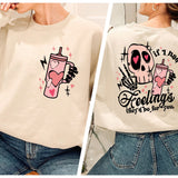 If I Had Feelings They'd Be For You Sweatshirt, Valentine's Day Sweatshirt, Skeleton Cute Hoodie, Girlfriend Crewneck, Valentine Sweatshirt
