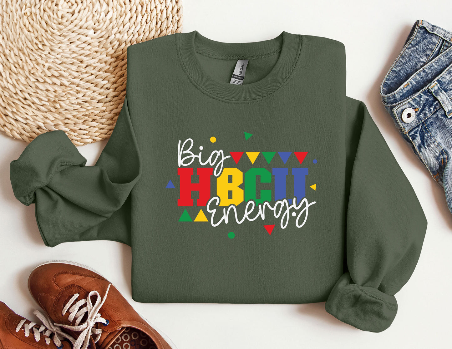 a green sweatshirt with the words bright energy on it