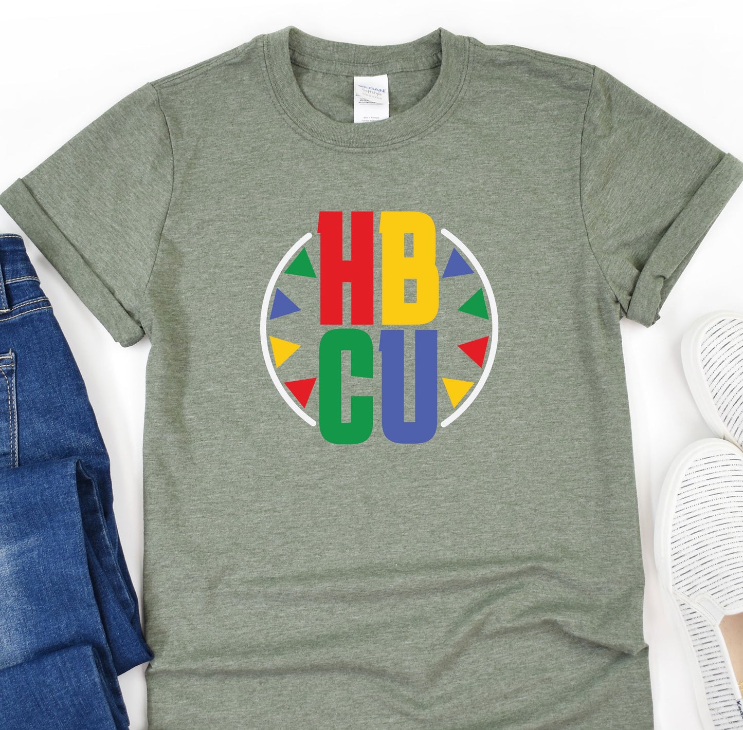 a t - shirt with the word hbcu on it