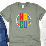 a t - shirt with the word hbcu on it