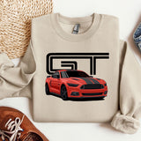 a sweatshirt with a picture of a car on it