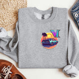 a grey sweatshirt with a vw logo on it