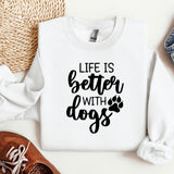 a white shirt with a dog's paw on it