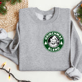 a gray sweatshirt with a starbucks logo on it