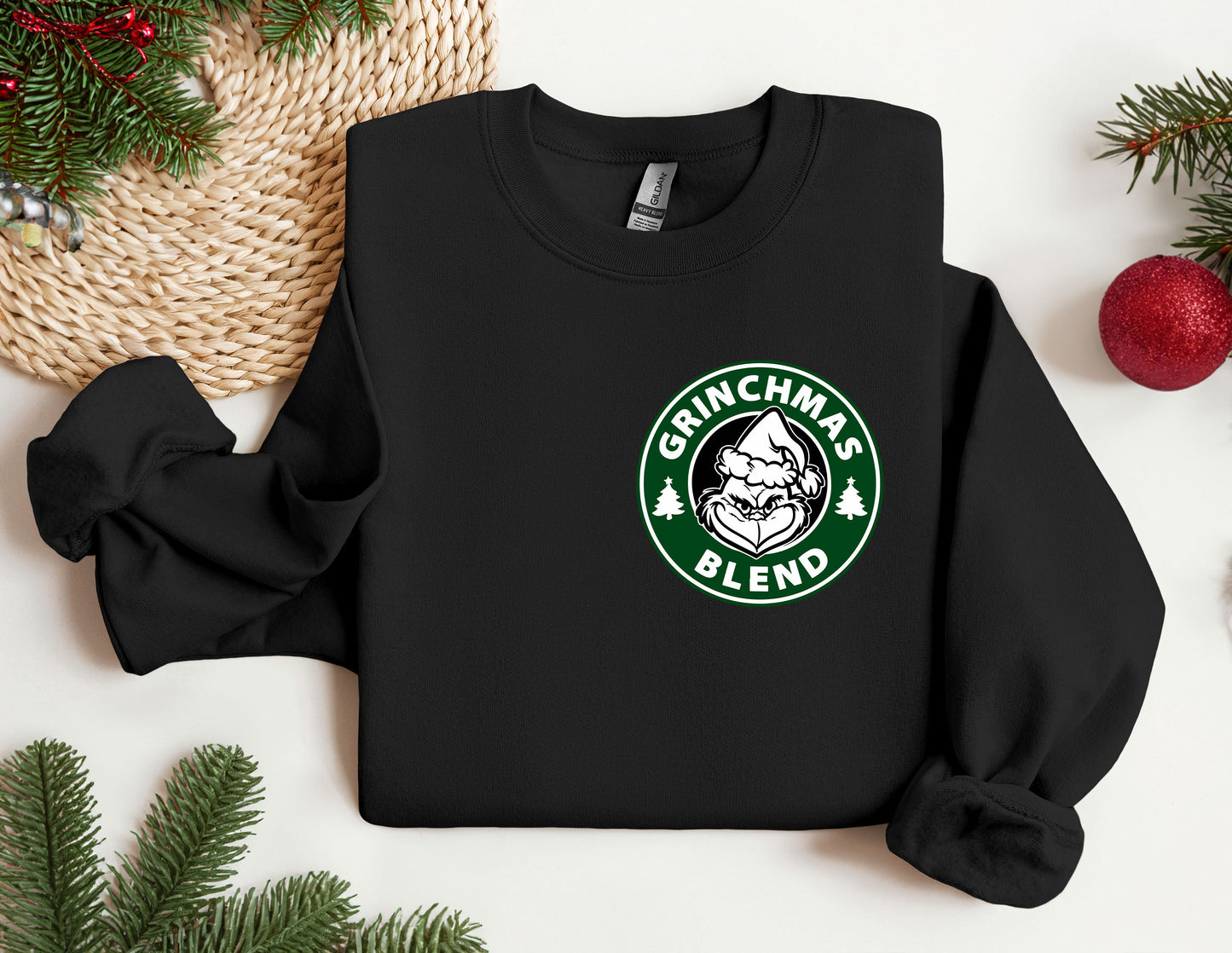 a black sweatshirt with a starbucks logo on it